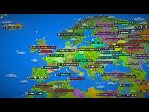 30 Kingdoms. 1500 Years - WorldBox Timelapse