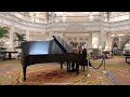 The perfect Disney dinner music - enjoying the wonderful sounds of the Grand Floridian lobby pianist