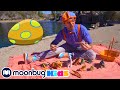 BLIPPI Dinosaur Exhibition To Learn About Eggs And Fossils Nursery Kids Songs Play And Learn