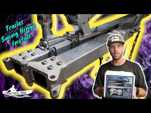 Installing a bolt on Trailer, swing away Hinge! Super Easy, space saver mod for your boat.