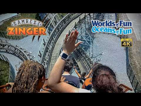 On-ride point of view of Zambezi Zinger