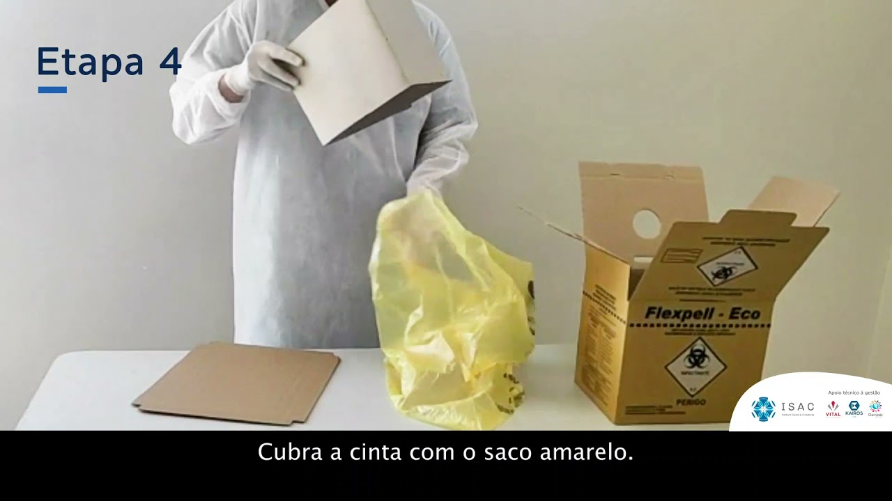 9 passos para montar "descarpacks", a caixa coletora de perfurocortante.