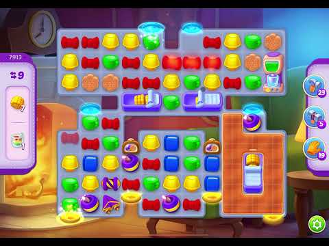 HomeScapes Level 7913 no boosters (17 moves)