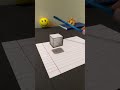 Floating Cube illusion Drawing | Anamorphic illusion