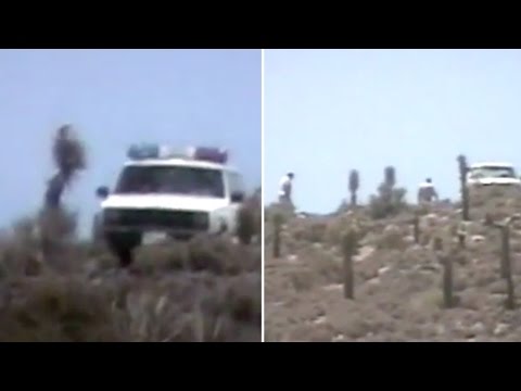 Cammo Dudes Filmed from Short Distance at Area 51 Border Line in 2000 - FindingUFO Video