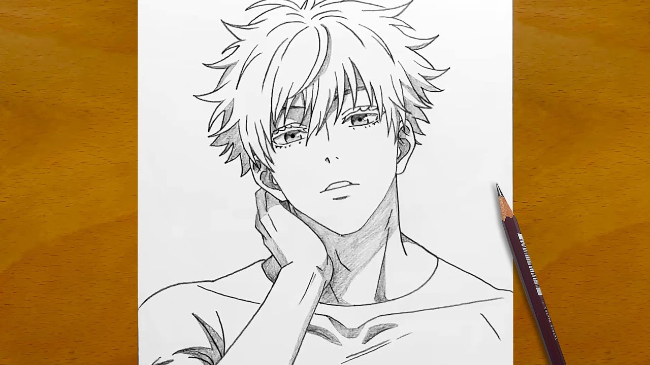 How to Draw Gojo Satoru Step by Step | JJK Anime Art