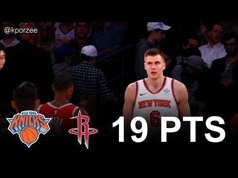Kristaps Porzingis Full Highlights 2017.11.01 vs HOU - 19 Pts, 3 Ast, 5 Reb, 1 Blk
