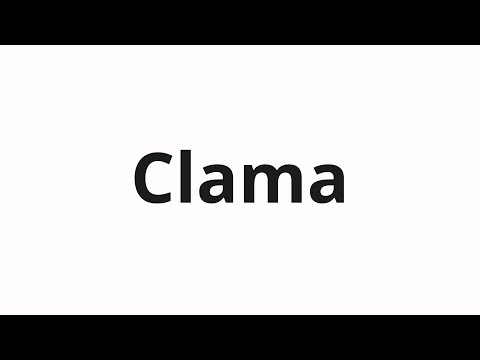 How to pronounce Clama