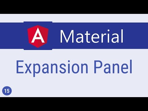 Angular Material Tutorial 15 Expansion Panel