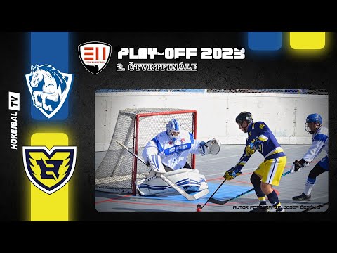 Highlights Play-off Extraligy hokejbalu | HBC Pardubice vs. HBC Hostivař | 2. Čtvrtfinále | 23.4. 23