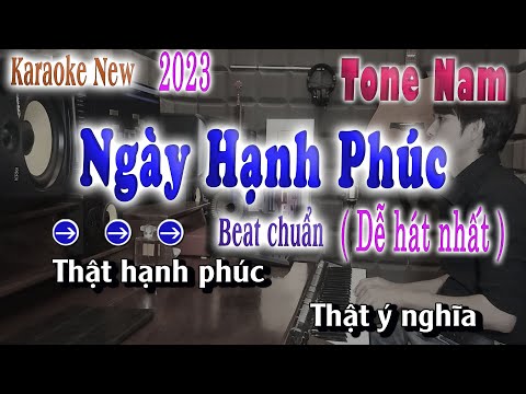 Ngày Hạnh Phúc Karaoke Tone Nam ( Nhạc Hoa Lời Việt 2023 ) song nhien karaoke
