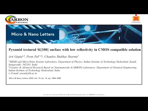 Pyramid textured Si surface with low reflectivity in CMOS compatible solution