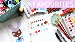 🎉 Favourite Colour Palette: Dark Skin Girl Illustration ♥️ #swatches #derwentdrawing