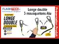longe double 3 mousquetons aluminium double s�curit� Plastimo