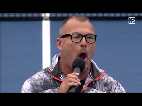 US-Sänger singt "Deutschland über alles" - Deutschlandlied - Hymnen-Skandal Fed-Cup auf Hawaii / USA