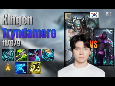 Kingen Top Tryndamere vs Varus lol KR solo rank Full Game 15.3 | 킹겐 트린다미어 vs 바루스