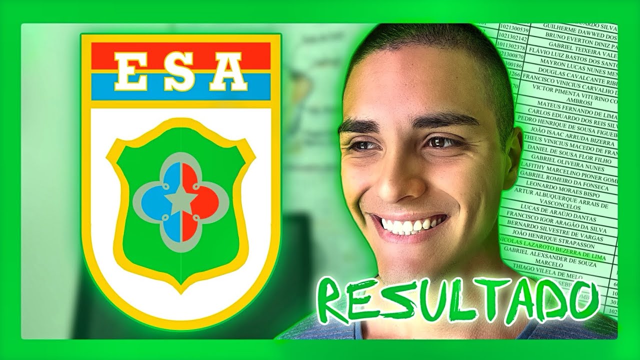 RESULTADO ESA 2023! - Passei na Escola de Sargentos das Armas (ESA 2022/2023)? - Nicolas Lazaroto