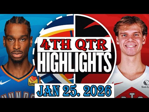 Oklahoma City Thunder vs Toronto Raptors 4th Qtr Jan 25.2026 Highlights | NBA hightlight