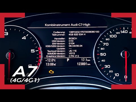 Instrument Cluster hidden menu in Audi A7/S7/RS7 C7 (4G/4G1)