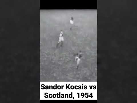 Sándor Kocsis' beautiful pass against Scotland, December 1954.