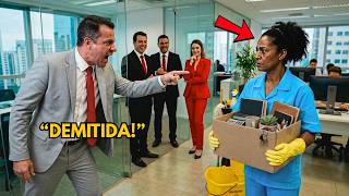 O CEO demitiu a FAXINEIRA na frente de TODOS… mas a decisão que ele tomou ali CUSTOU MUITO CARO!