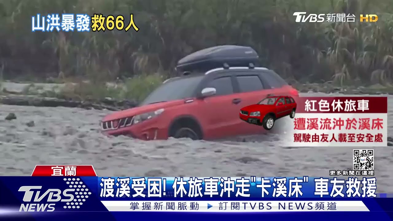 露營變調!清水溪遇雨暴漲 27車66人受困