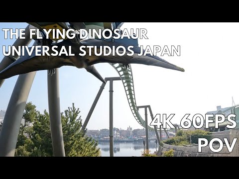 The Flying Dinosaur front row POV 4K 60 fps  - Universal Studios Japan 2025