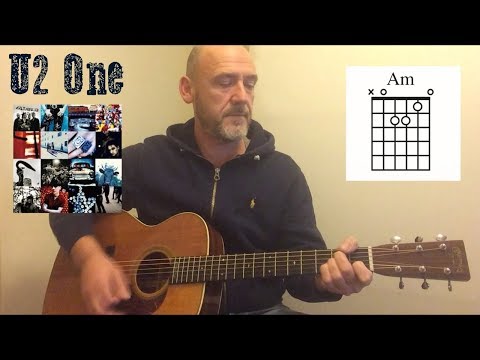How to play U2 - One - Guitar lesson beginner by Joe Murphy