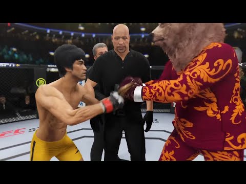 Bruce Lee vs. Russian Bear - EA Sports UFC 4 - Dragon Fights 🐉
