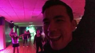 Conrad Ricamora wishing Renée Albulario a \