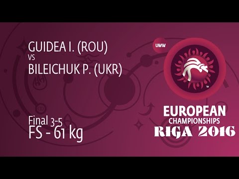 BRONZE FS - 61 kg: I. GUIDEA (ROU) df. P. BILEICHUK (UKR) by TF, 11-1