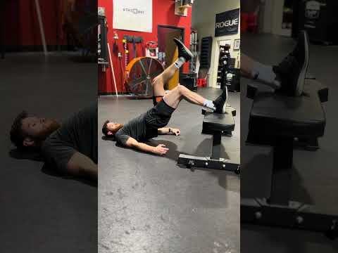 Feet Elevated Single Leg Hamstring Bridge ISO