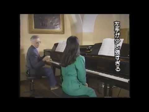 Mozart on piano ,  Walter Klien and pupil 1990