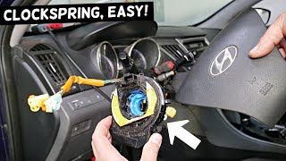 HYUNDAI CLOCKSPRING REMOVAL REPLACEMENT demonstrated on Hyundai Sonata Clock Spring