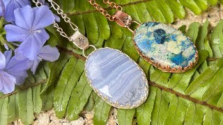 Blue Lace Agate & Azurite - Hard Soldering