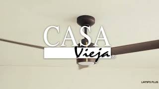 Watch A Video About the Casa Vieja Aero Bronze and Dark Walnut LED Ceiling Fan with Remote