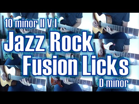 10 Jazz Rock Fusion Licks for minor 2-5-1's in D minor