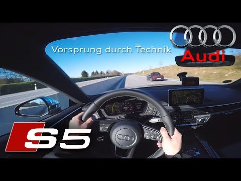 270km/h! in new Audi S5 (354Hp) TOP SPEED on German Autobahn✔