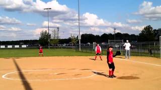 Jewel pitching, first start, 1st inning