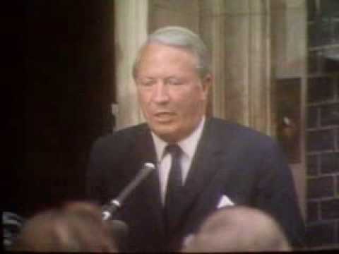 Conservative Leader Edward Heath campaigning and winning, General Election 1970