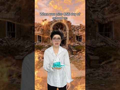 When you miss ONE day of school vs when you're actually there #funnyvideo #skit #pov