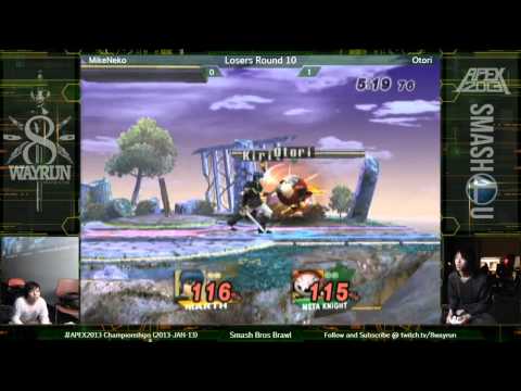APEX 2013: Mikeneko (Marth) vs Otori (MK) 2