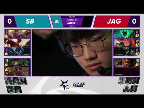 SB vs JAG SANDBOX Gaming vs Jin Air Green Wings| Week 4 Day 2 | Game 1 FULL | LCK Spring Split 2019