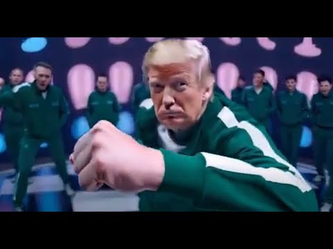 《SQUID GAME》第 3 季（模仿川普）：AI 生成預告片