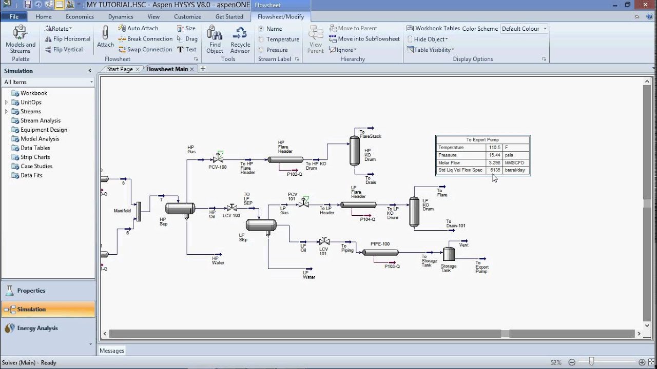 Aspen Hysys Process simulation video