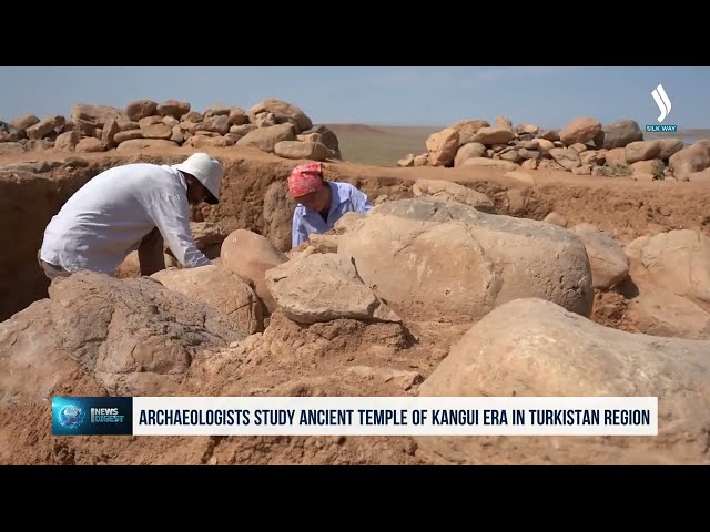 Archaeologists study ancient temple of Kangui era in Turkistan region