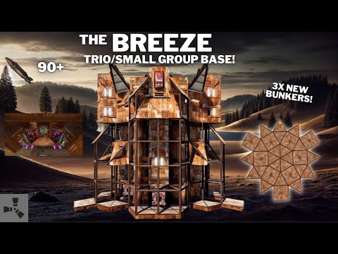THE BREEZE•3-6 PLAYERS BASE DESIGN• 3X NEW BUNKER•ONLINE & OFFLINE PROTECTION•CHEAP•RUSTBASE 2025