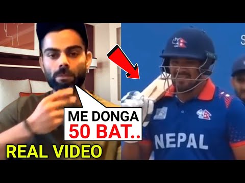 Virat Kohli Lovely Gesture When Nepal Players Playing With Broken Bat | IND vs NEP Asian Games 2023