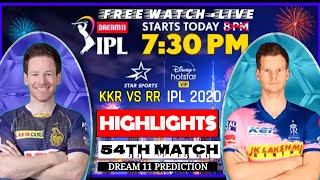ipl 2020 highlights | KKR Vs RR 54TH IPL match Full Highlights | kal ka ipl match kkr vs rr |#Live