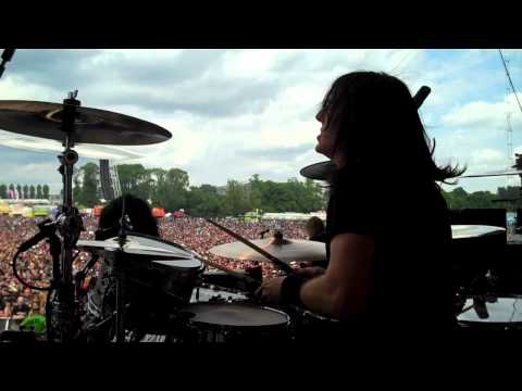 Brent Fitz with Slash at Download Festival UK, 2010